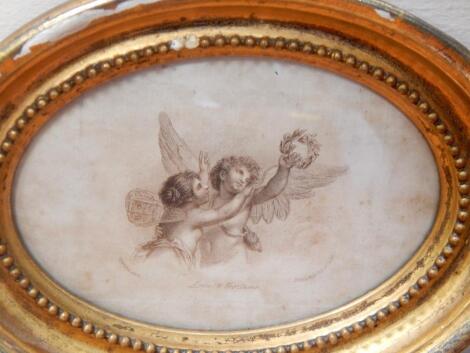 After Cipriani and Delottie. A pair of engravings by Bartolozzi