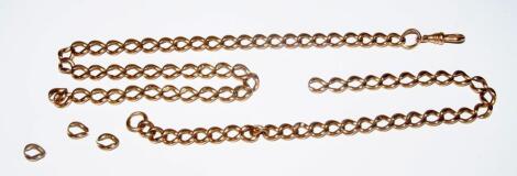 A yellow metal curb link neck chain