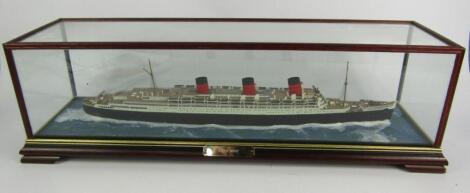 A scale model of the liner Queen Mary
