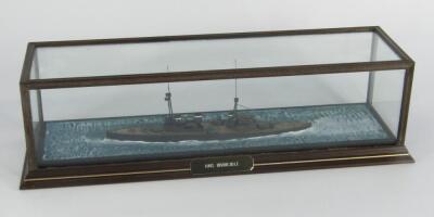 A scale model of the battle cruiser HMS Invincible