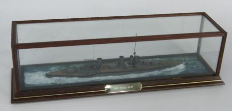 A scale model of the HMS Queen Mary
