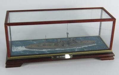 A scale model of the battleship HMS Dreadnought