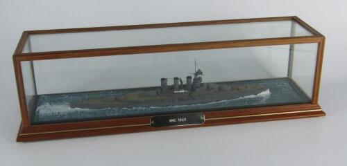 A scale model of the battle cruiser HMS Tiger