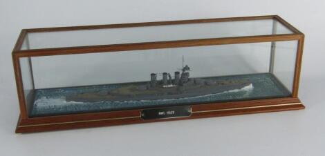 A scale model of the battle cruiser HMS Tiger