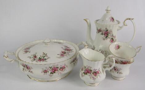 A Royal Albert porcelain part dinner and tea service