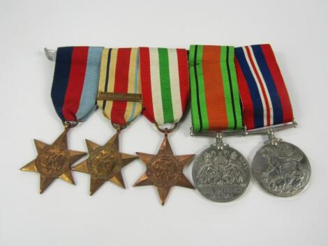 A group of WWII medals