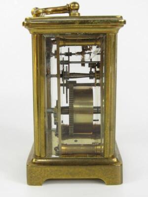 A brass cased carriage clock - 2