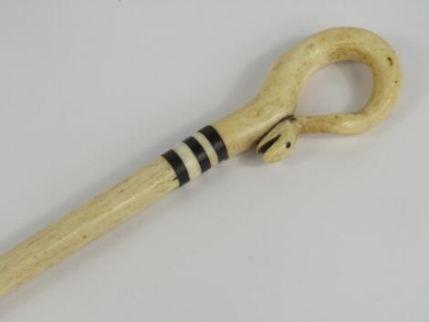 A marine ivory walking stick