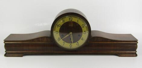 A Kienzle walnut cased Art Deco mantel clock