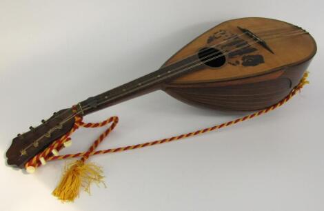 An L Globo rosewood cased mandolin