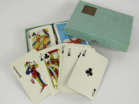 A Shaw Savill Line boxed set of two packs of playing cards