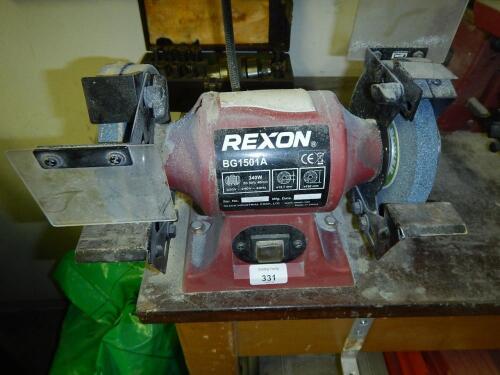 A Rexon BG1501A 340 watt bench grinder.