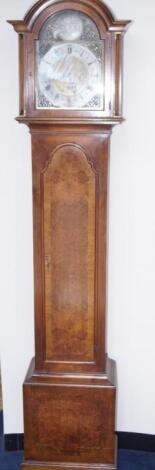 A walnut cased longcase clock