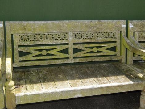 A two seater garden bench