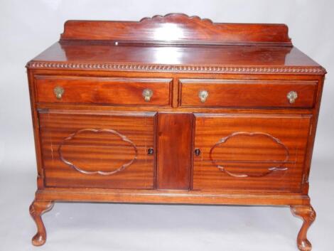 A mahogany sideboard