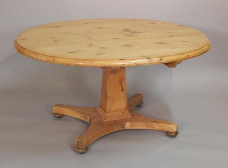 A Victorian pine breakfast table