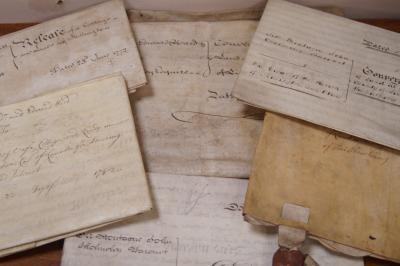 18thC legal documents relating to Skillington