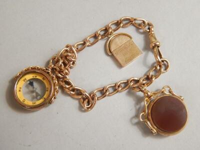 A 9ct gold watch chain