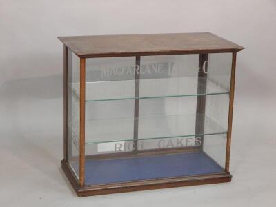 A late 19thC/early 20thC mahogany and glazed shop display cabinet