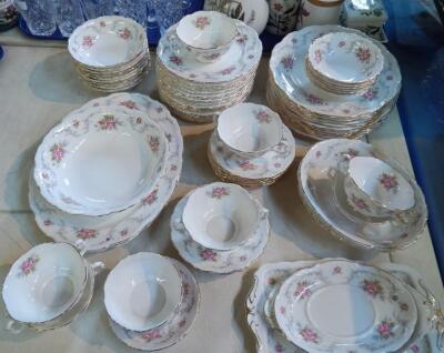 A Royal Albert Tranquility pattern part dinner and tea service