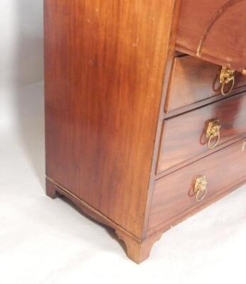 An early 19thC mahogany secretaire chest - 3