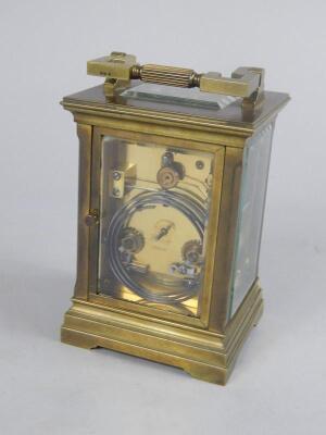 A late 19thC French brass carriage clock - 2