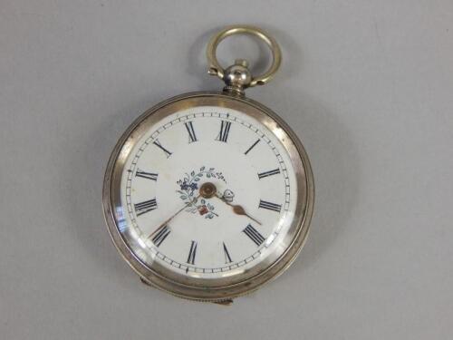 A Continental silver pocket watch