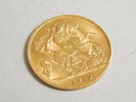 A George V half gold sovereign