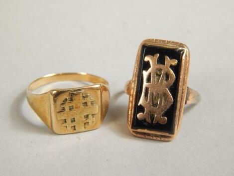 A 19thC scrap memorial initial ring