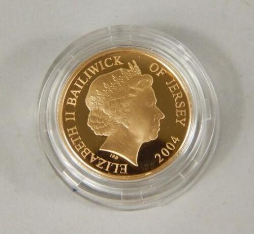 An Elizabeth II Bailwick of Jersey 2004 25 pound gold proof coin