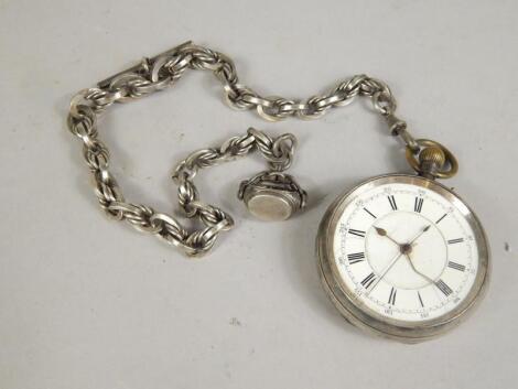 A Victorian silver open faced pocket watch