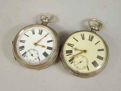 A Victorian silver open faced pocket watch