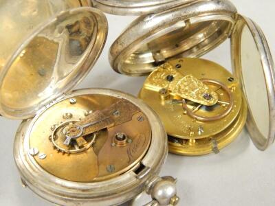 A Victorian silver open faced pocket watch - 3