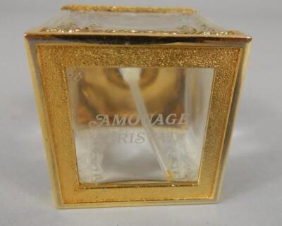 A gilt metal and moulded glass scent bottle - 2