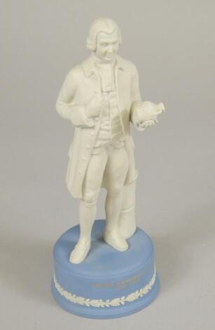 A Wedgwood blue Jasperware limited edition figure