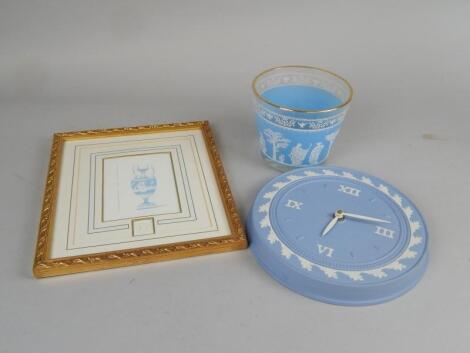 Various items of Wedgwood blue Jasperware