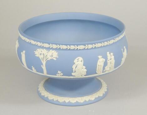 A 20thC Wedgwood blue Jasperware bowl