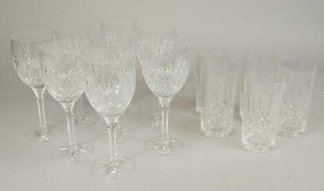 Various crystal drinking glasses