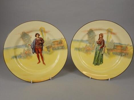 A pair of Royal Doulton Series Ware plates