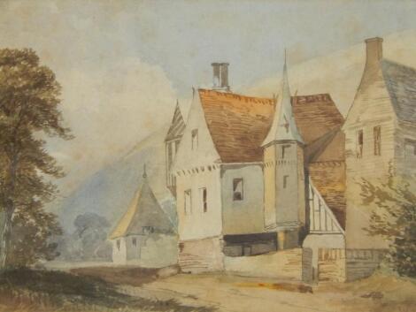 Early 19thC School. Small country house within a landscape