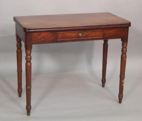 A 19thC mahogany tea table