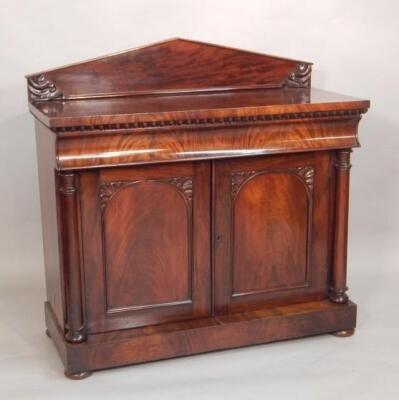 A Victorian figured mahogany chiffonnier