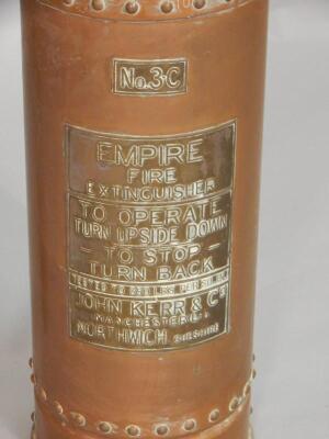 An Empire copper and gilt metal fire extinguisher - 2