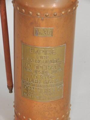 An Empire copper and gilt metal fire extinguisher - 2