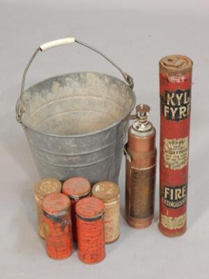 Various fire fighter related items