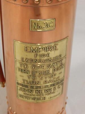 An Empire copper brass and gilt metal fire extinguisher - 2