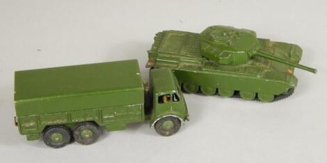 Two Dinky Super Toys army vehicles