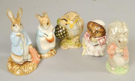 Five Royal Albert Beatrix Potter figures