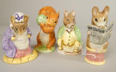 Four Royal Albert Beatrix Potter figures