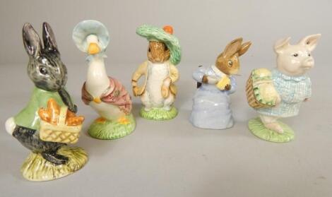 Five Royal Albert Beatrix Potter figures